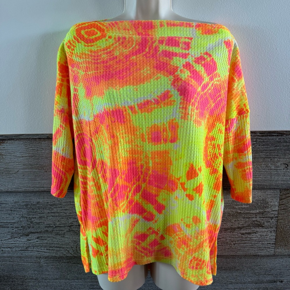 ODDY Neon Oversized waffle knit Shirt Size Medium (R1)